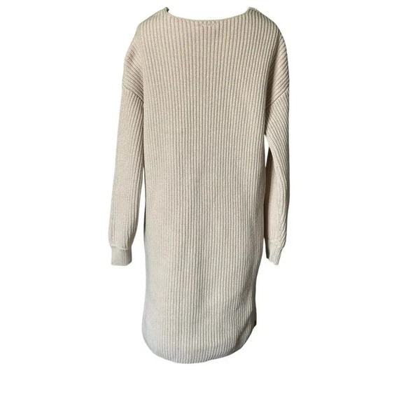 10 Tree Womens Highline V-Neck Cotton Knit Sweater Dress M - Picture 5 of 9